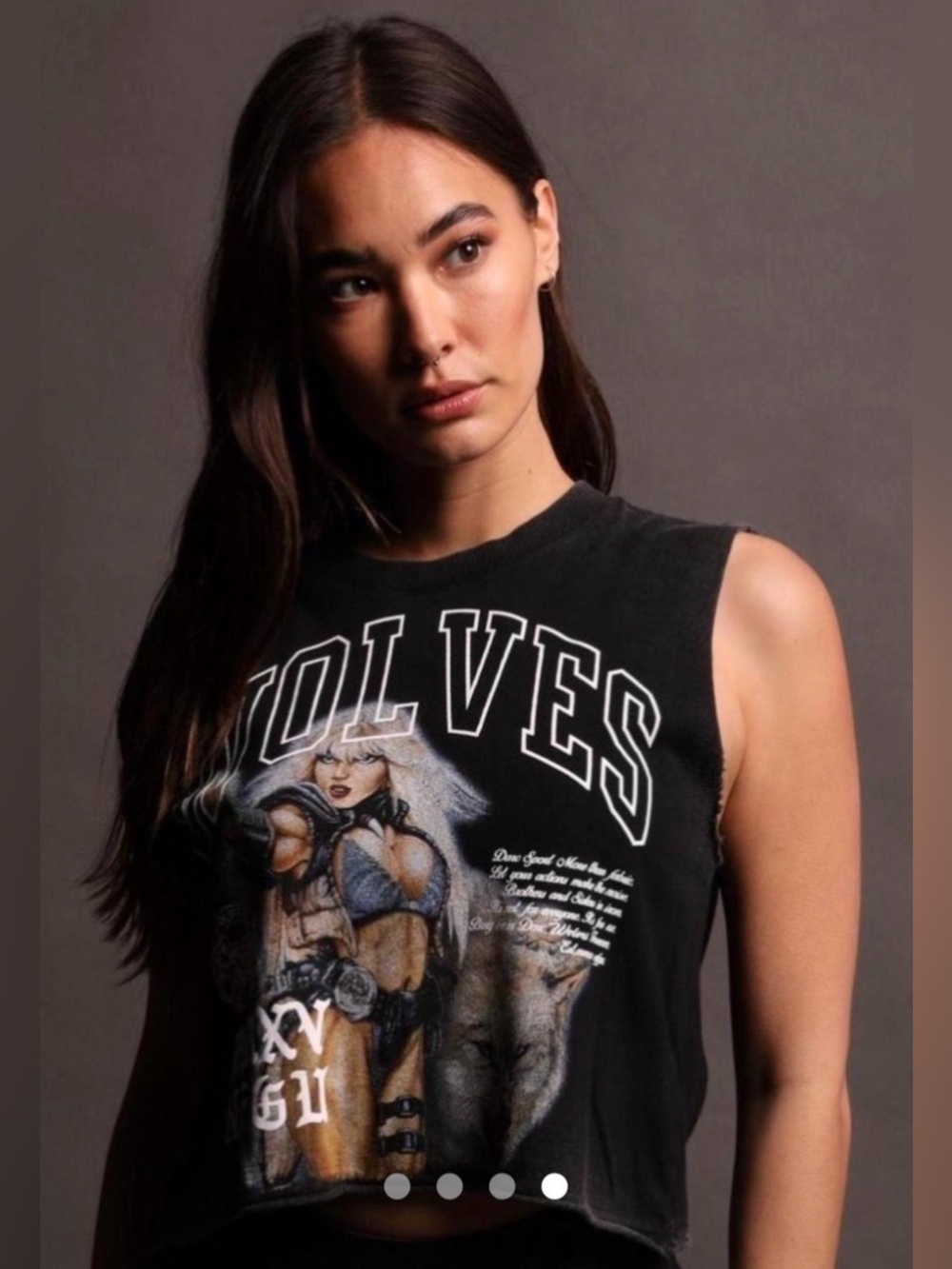 NWT Darc Sport The Stage Is Ours Rosie Muscle Tee Premium vintage black XS